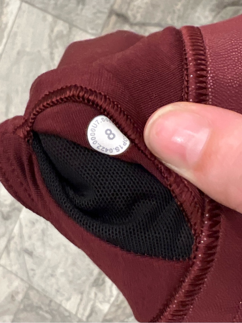 Lululemon Matching Set- Radiant Burgundy Foil Sports Bra & Leggings Set - Picture 8 of 8